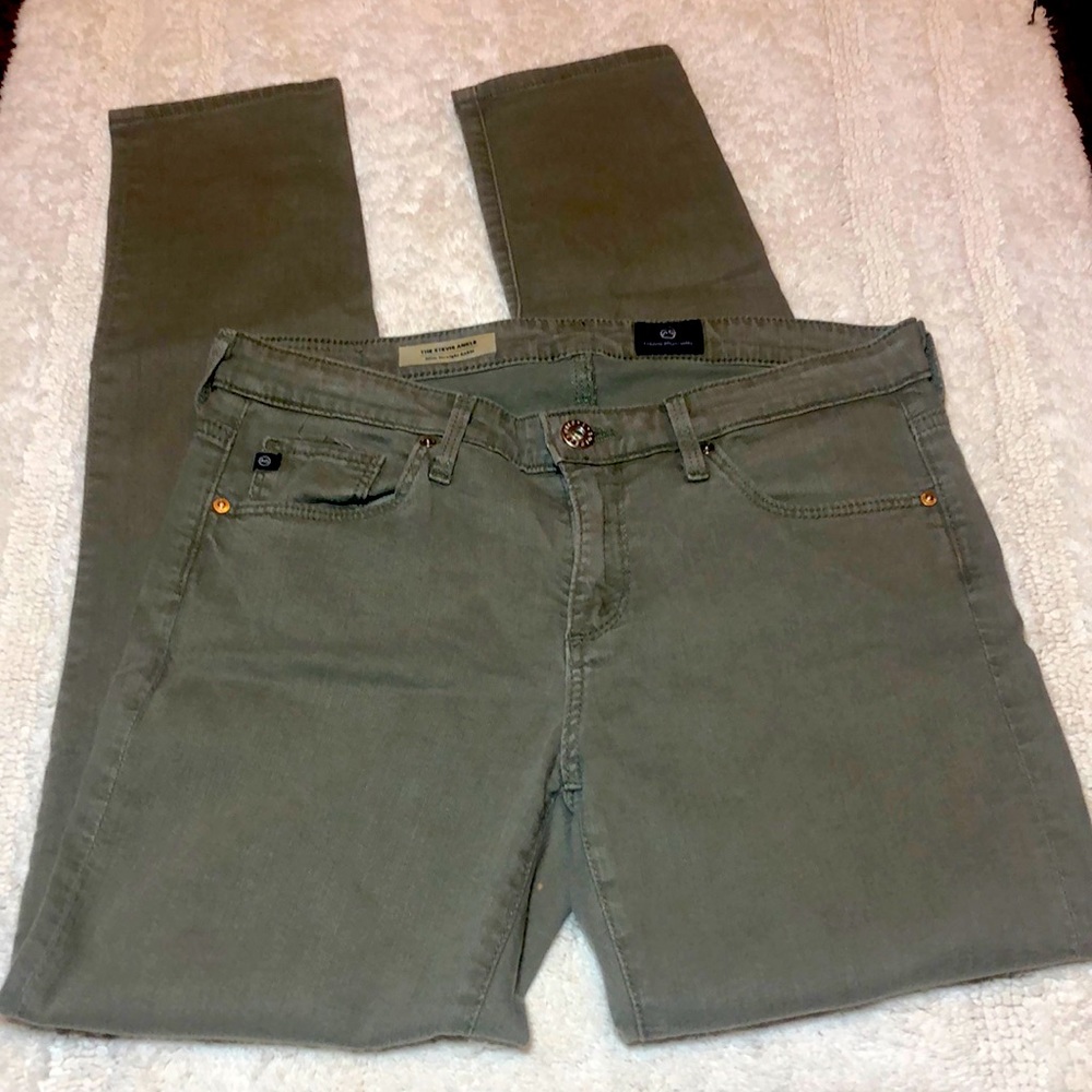 Adriano Goldschmied Khaki Green Jeans; size 27